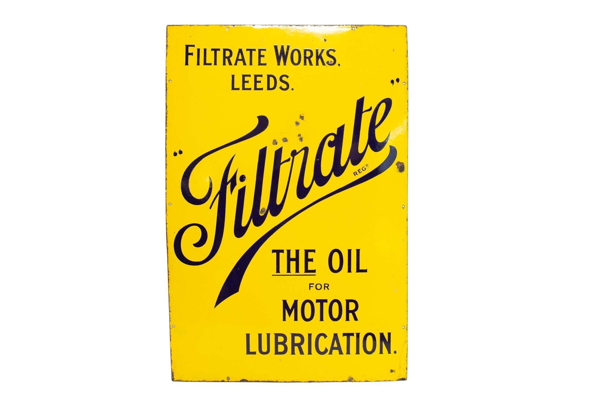 A rare Filtrate Oils enamel sign sold at H&H Automobilia Auction